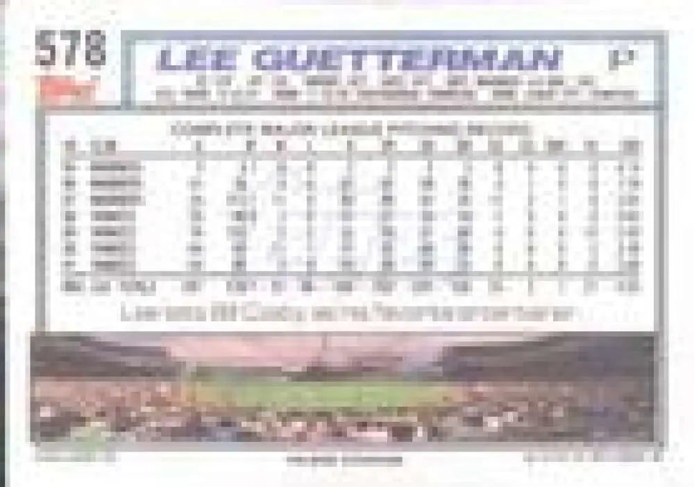 1992 Topps Micro #578 Lee Guetterman NM-MT New York Yankees Baseball Card - Baseball Card Single