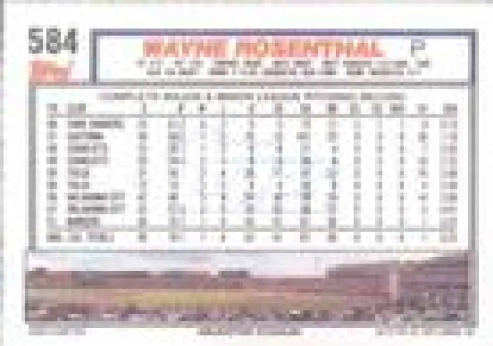 1992 Topps Micro #584 Wayne Rosenthal NM-MT RC Rookie Texas Rangers Baseball Card - Baseball Card Single