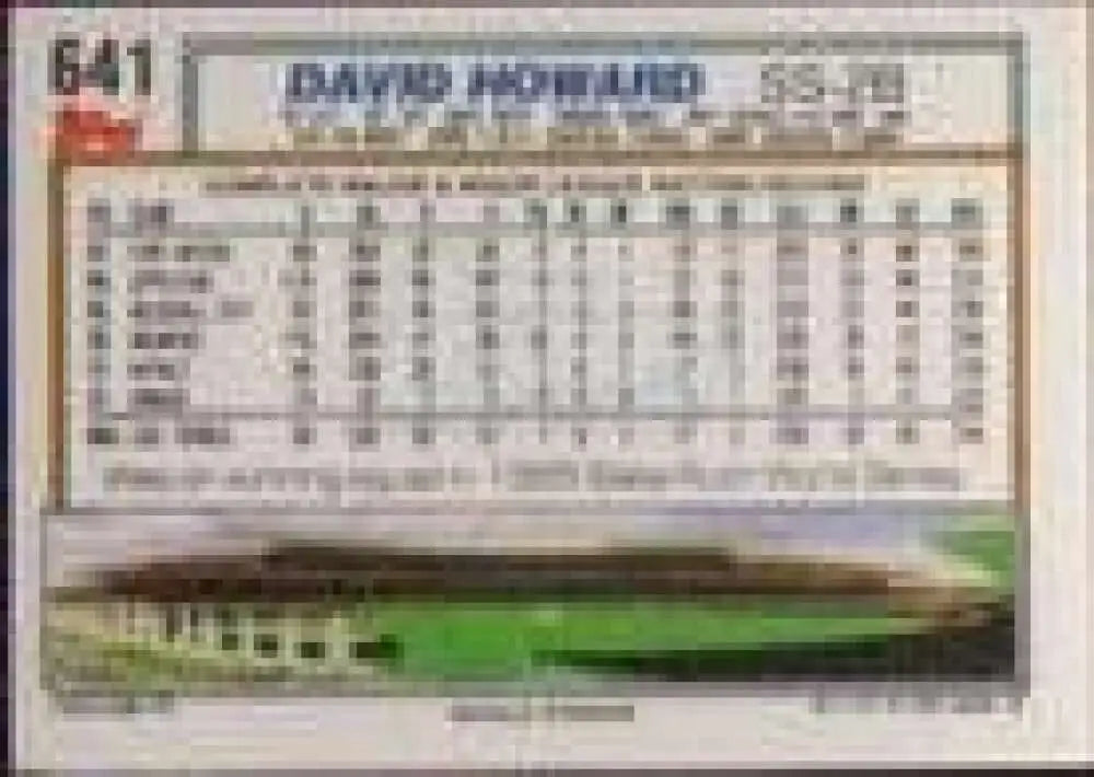 1992 Topps Micro #641 David Howard NM-MT Kansas City Royals Baseball Card - Baseball Card Single