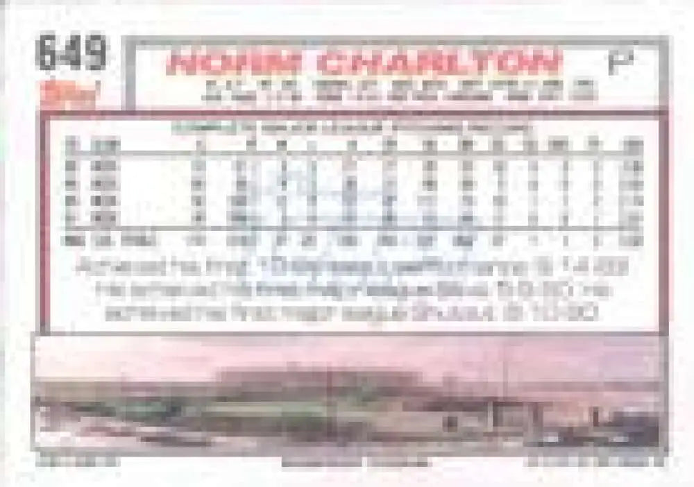 1992 Topps Micro #649 Norm Charlton NM-MT Cincinnati Reds Baseball Card - Baseball Card Single
