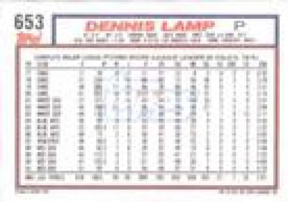 1992 Topps Micro #653 Dennis Lamp NM-MT Boston Red Sox Baseball Card - Baseball Card Single
