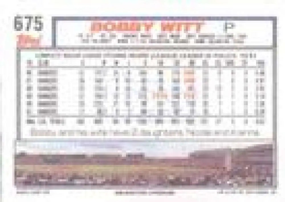 1992 Topps Micro #675 Bobby Witt NM-MT Texas Rangers Baseball Card - Baseball Card Single