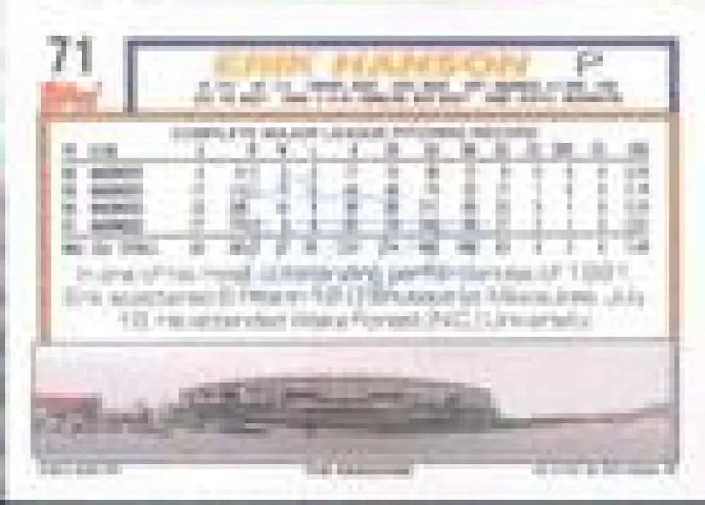 1992 Topps Micro #71 Erik Hanson NM-MT Seattle Mariners Baseball Card - Baseball Card Single