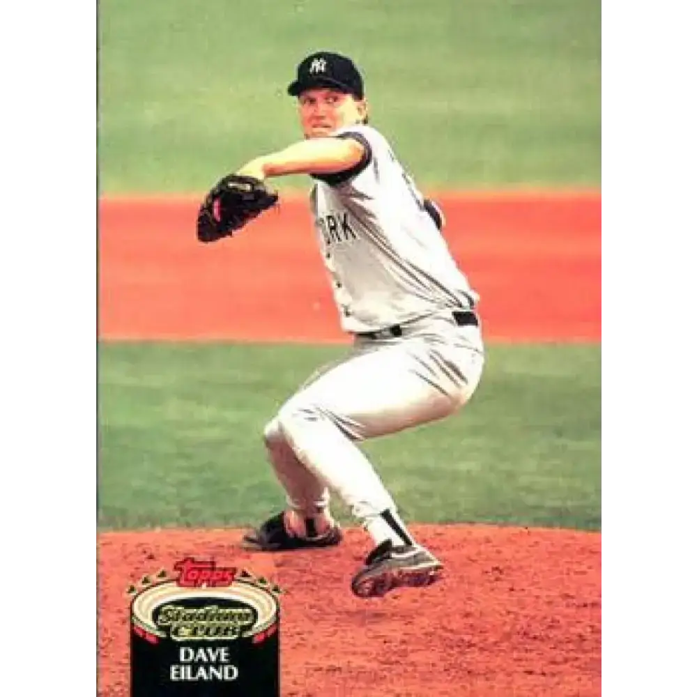 1992 Topps Stadium Club #133 Dave Eiland NM-MT New York Yankees Baseball Card - Baseball Card Single