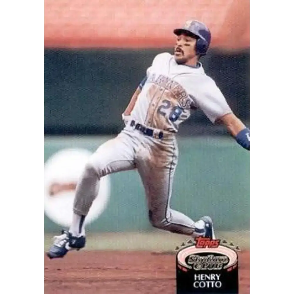 1992 Topps Stadium Club #14 Henry Cotto NM-MT Seattle Mariners Baseball Card - Baseball Card Single