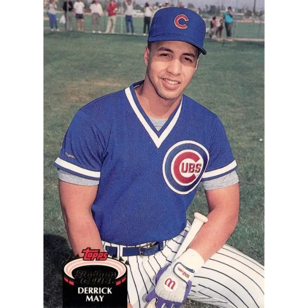 1992 Topps Stadium Club #148 Derrick May NM-MT Chicago Cubs Baseball Card - Baseball Card Single