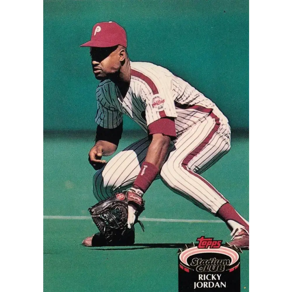 1992 Topps Stadium Club #188 Ricky Jordan NM-MT Philadelphia Phillies Baseball Card - Baseball Card Single