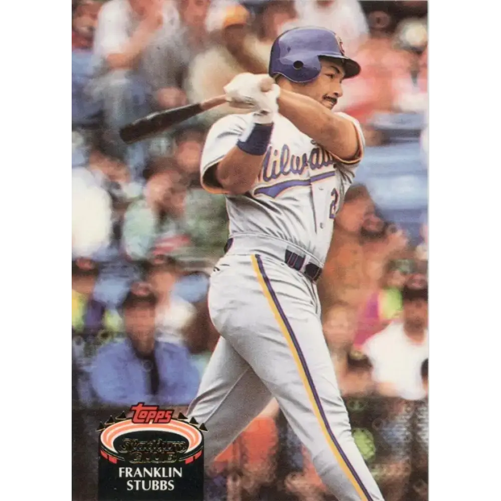 1992 Topps Stadium Club #189 Franklin Stubbs NM-MT Milwaukee Brewers Baseball Card - Baseball Card Single