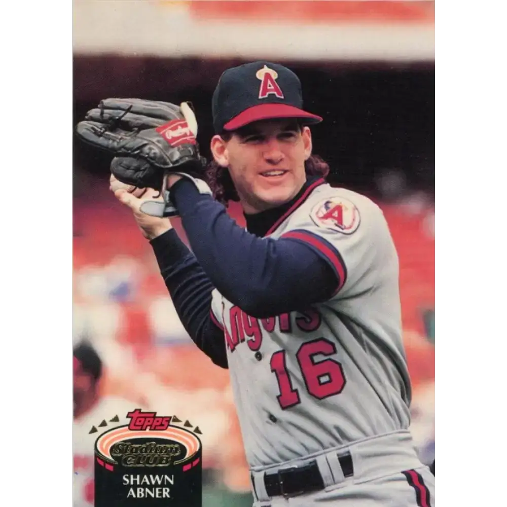 1992 Topps Stadium Club #197 Shawn Abner NM-MT California Angels Baseball Card - Baseball Card Single