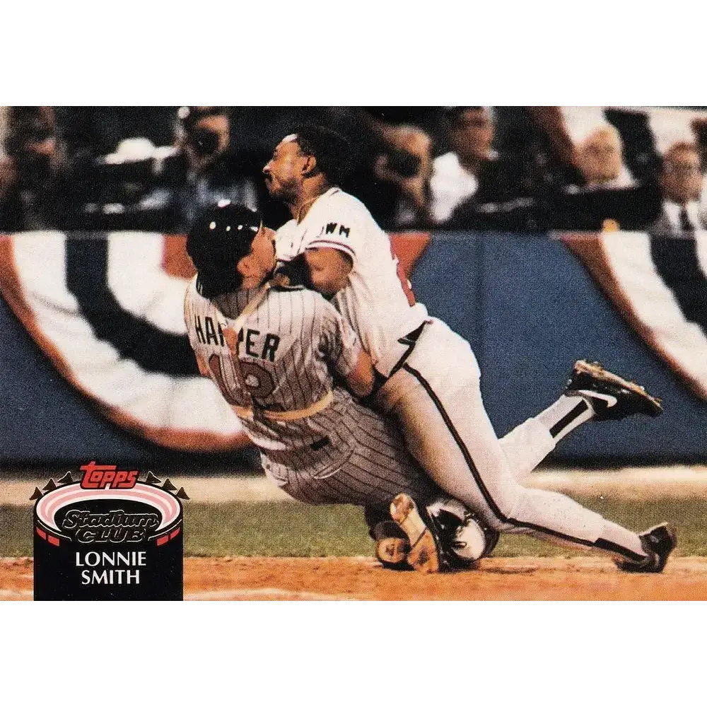 1992 Topps Stadium Club #282 Lonnie Smith NM-MT Atlanta Braves Baseball Card - Baseball Card Single