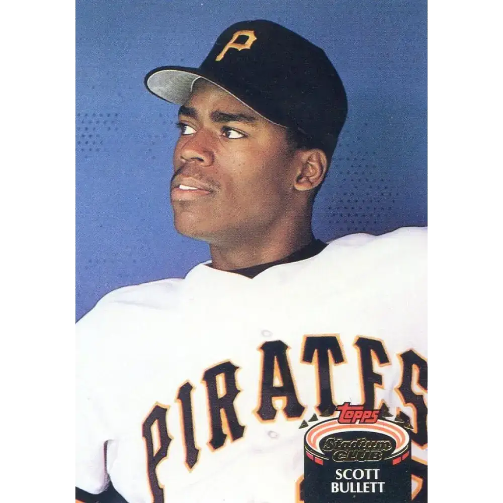 1992 Topps Stadium Club #288 Scott Bullett NM-MT RC Rookie Pittsburgh Pirates Baseball Card - Baseball Card Single