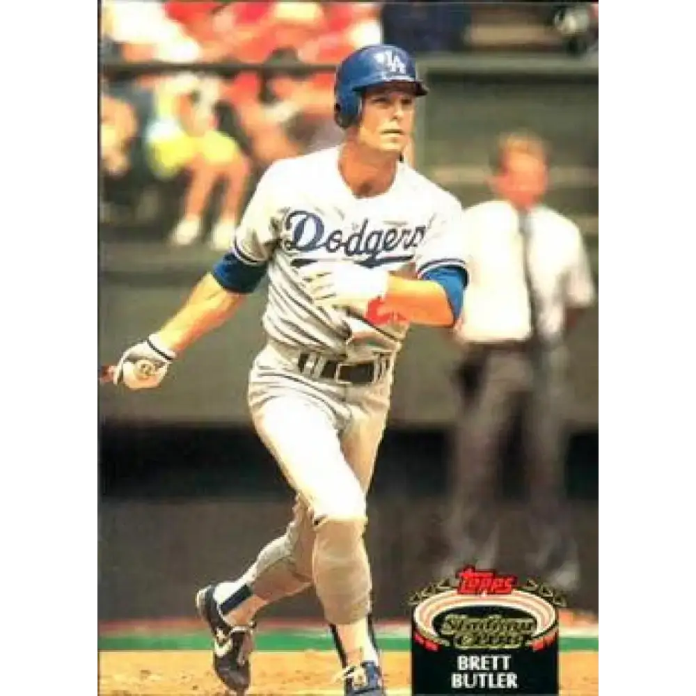 1992 Topps Stadium Club #292 Brett Butler NM-MT Los Angeles Dodgers Baseball Card - Baseball Card Single