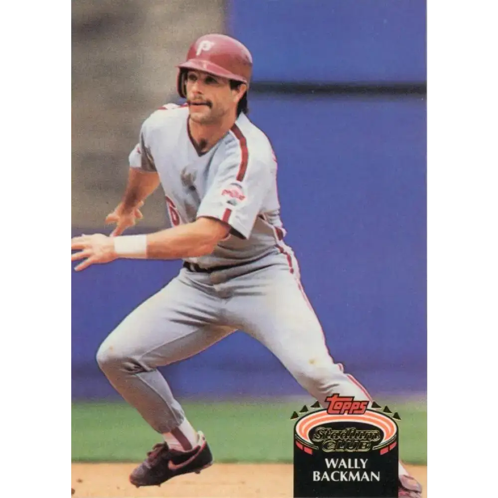 1992 Topps Stadium Club #4 Wally Backman NM-MT Philadelphia Phillies Baseball Card - Baseball Card Single
