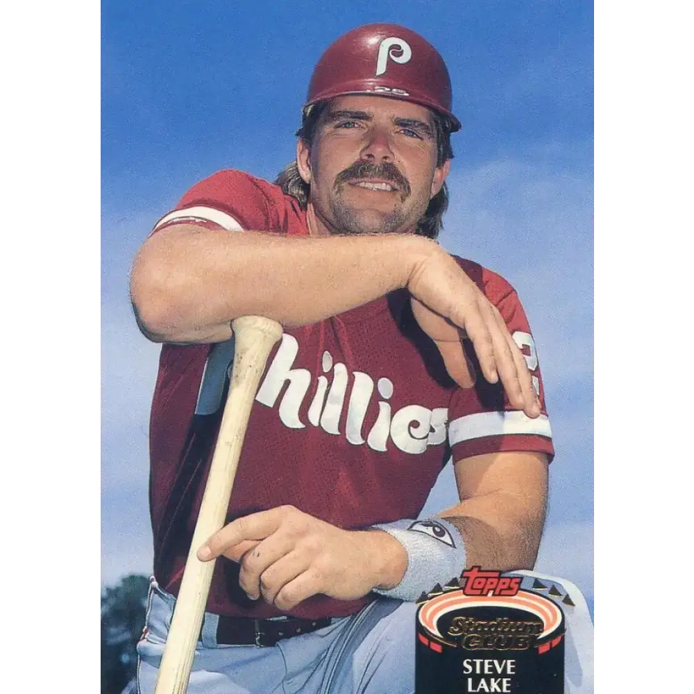 1992 Topps Stadium Club #54 Steve Lake NM-MT Philadelphia Phillies Baseball Card - Baseball Card Single