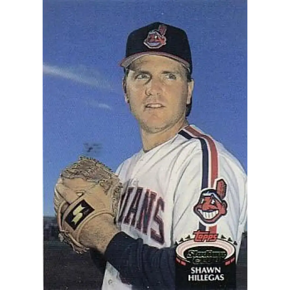 1992 Topps Stadium Club #76 Shawn Hillegas NM-MT Cleveland Indians Baseball Card - Baseball Card Single