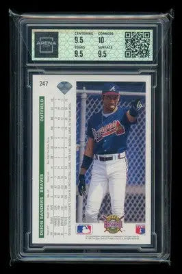1992 Upper Deck Deion Sanders #247 Baseball Arena Club 10 - Baseball Card Single