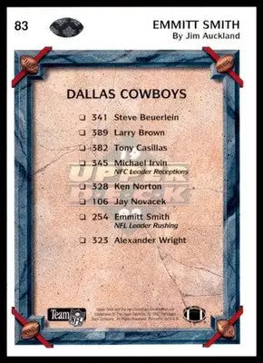 1992 Upper Deck Emmitt Smith 83 Dallas Cowboys - Football Card Single