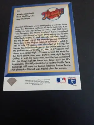 1992 Upper Deck Pacific Exchange. Ken Griffey Jr. # 55 Seattle Mariners. NRMT+