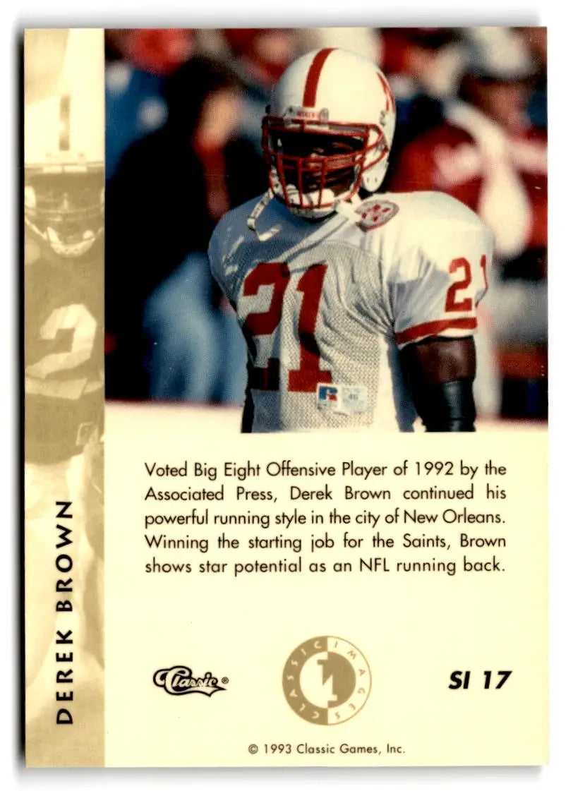 1993-94 Classic Images Four Sport #SI 17 Derek Brown Sudden Impact - Football Card Single