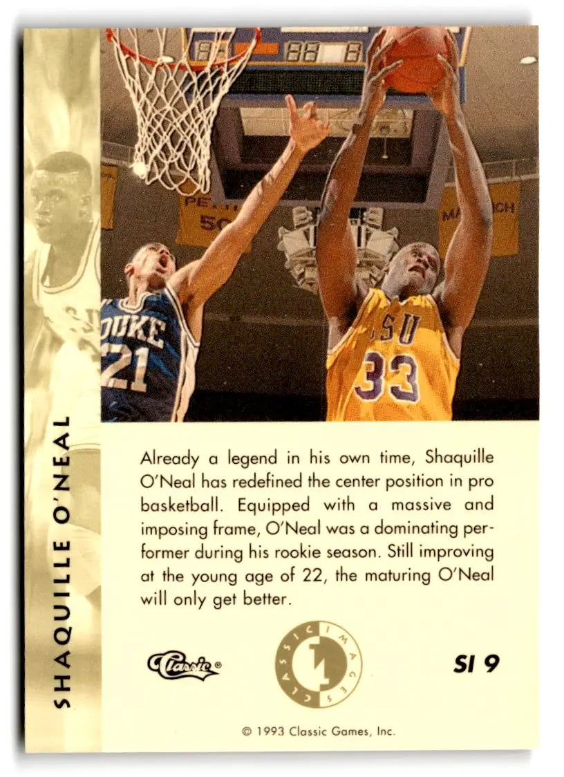 1993-94 Classic Images Four Sport #SI 9 Shaquille O’Neal Sudden Impact - Basketball Card Single