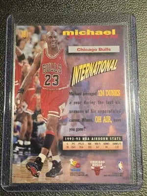 Michael Jordan basketball card from 1993-94 Stadium Club collection