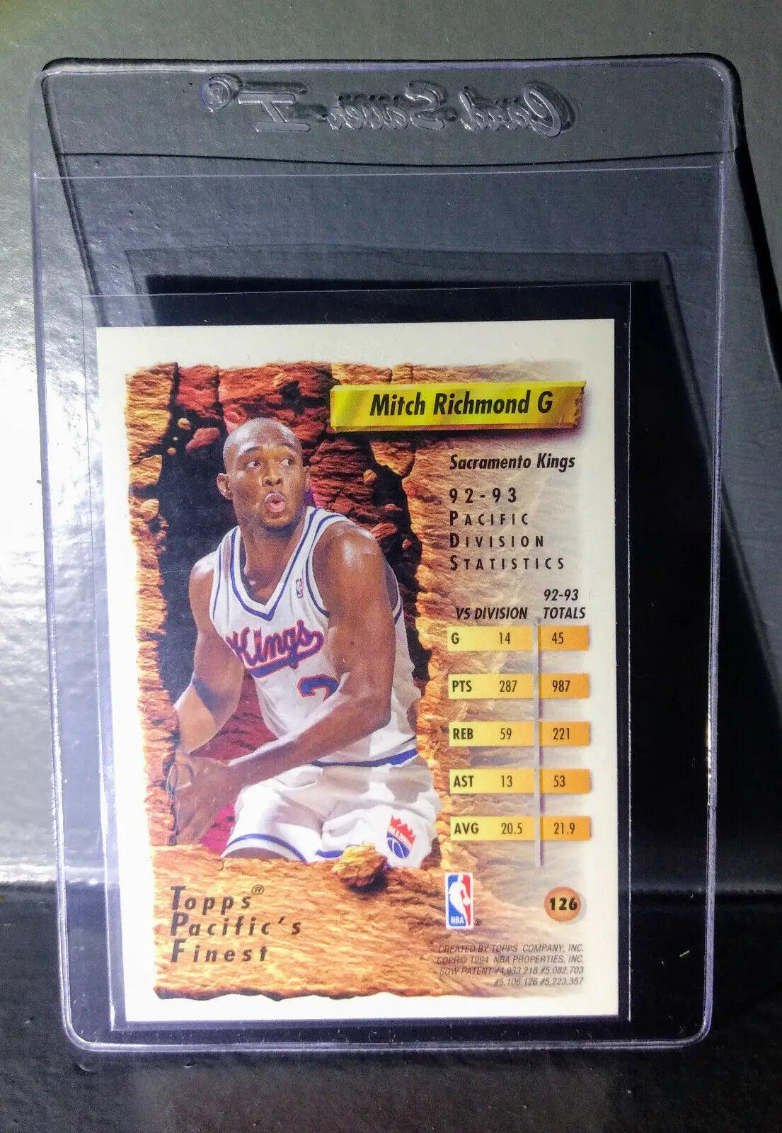 1993-94 Topps Finest Mitch Richmond #126 Pacific’s Finest Basketball Card