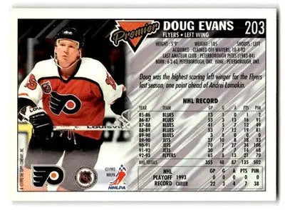 1993-94 Topps Premier #203 Doug Evans - Hockey Card Single