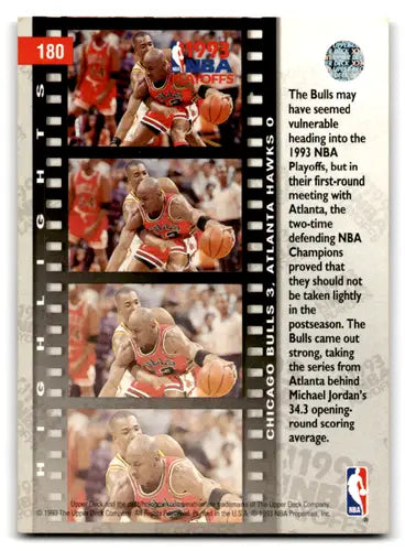 Original gloss basketball trading card featuring Michael Jordan from Upper Deck 1993-94
