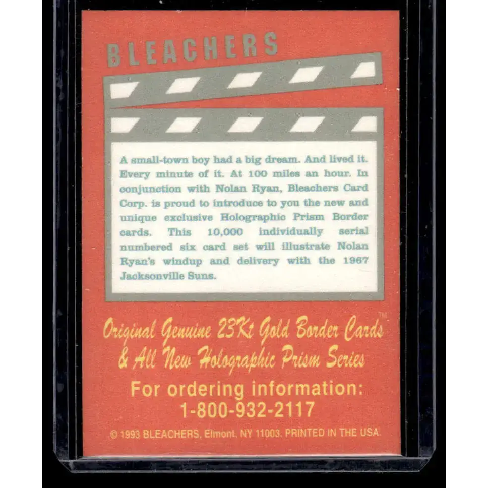 1993 Bleachers Nolan Ryan Promos #NNO Nolan Ryan Western Clothing G Good Baseball Card