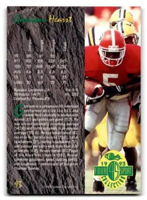1993 Classic Four Sport #93 Garrison Hearst - Football Card Single