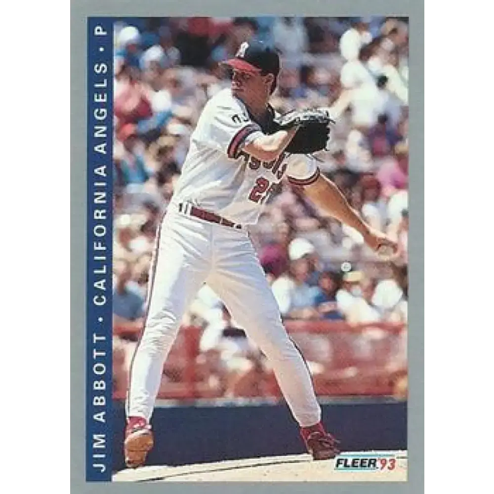 1993 Fleer #187 Jim Abbott NM-MT California Angels Baseball Card - Baseball Card Single