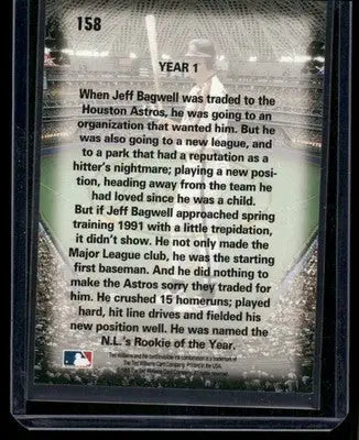1993 Leaf Dawning of a Legacy Jeff Bagwell #158 Baseball - Baseball Card Single