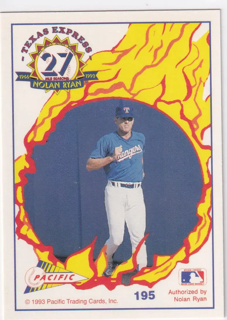 1993 PACIFIC #195 NOLAN RYAN WORK OUTS- TEXAS RANGERS - Baseball Card Single