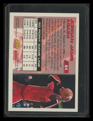 1993 Topps 50 Point Club Michael Jordan #64 Basketball - Basketball Card Single