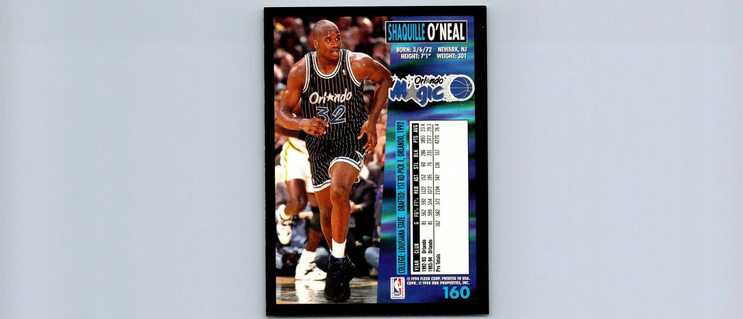 1994-95 Fleer #160 Shaquille O’Neal - Basketball Card Single