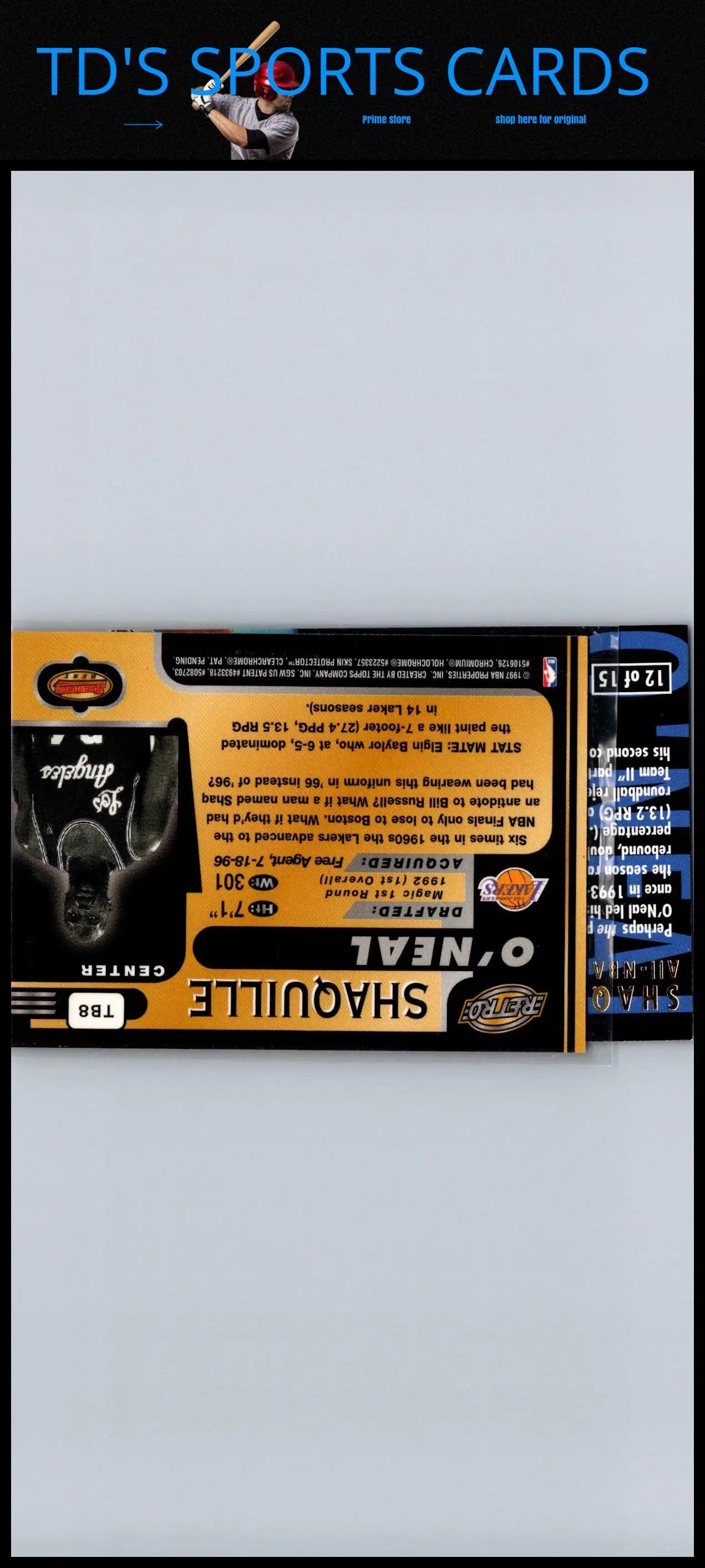 1994-95 Ultra #12 Shaquille O’Neal All-NBA trading card featuring the basketball legend