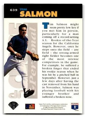 1994 Collector’s Choice #639 Tim Salmon - Baseball Card Single