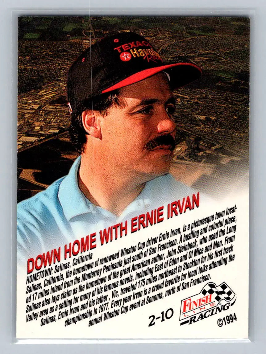 1994 Finish Line #2 Ernie Irvan Down Home Robert Yates Racing - Racing Card Single