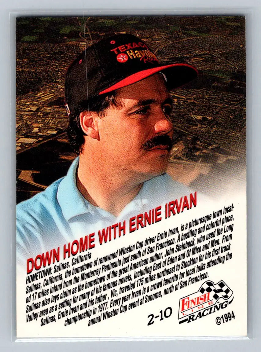 1994 Finish Line #2 Ernie Irvan Down Home Robert Yates Racing - Racing Card Single