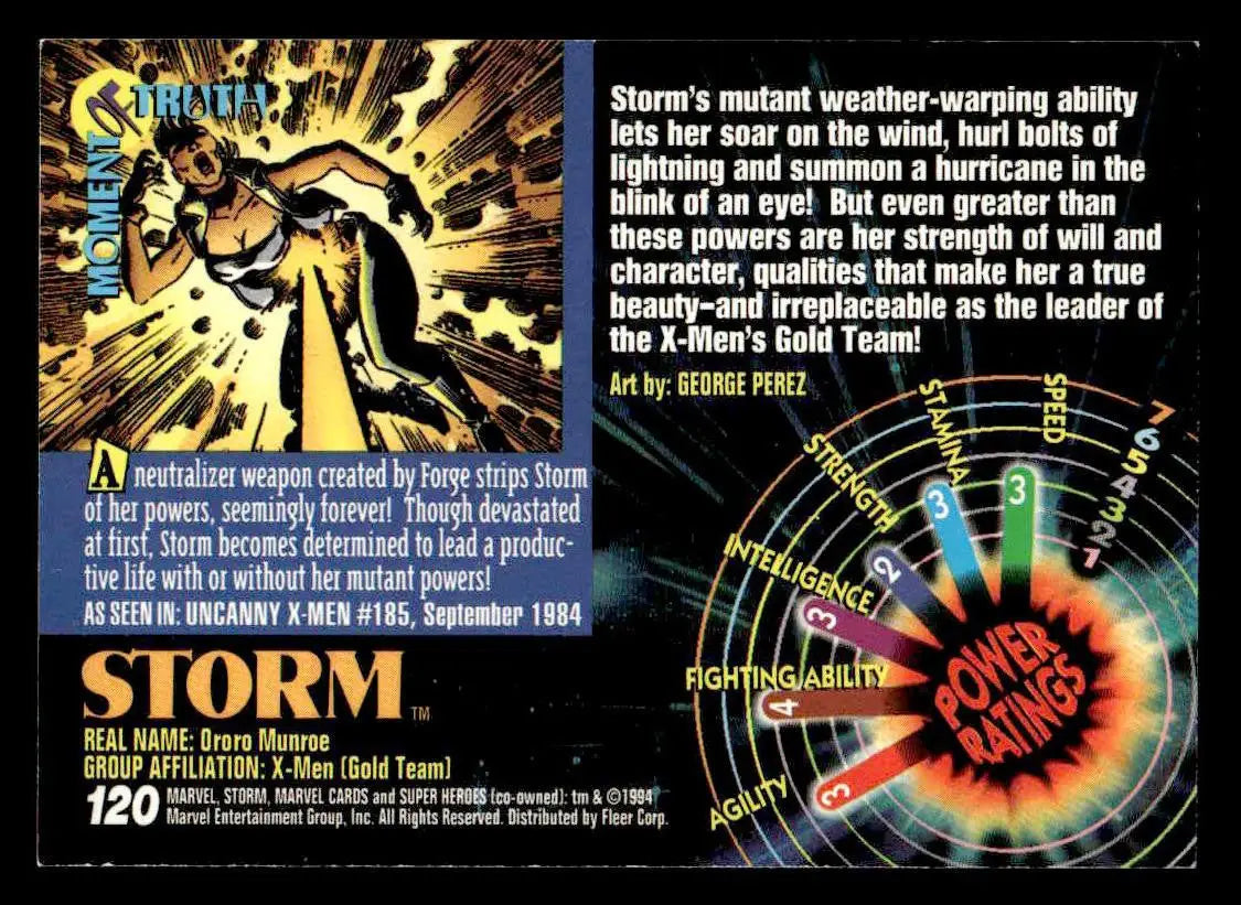 1994 Fleer Marvel Universe #120 Storm - Non-Sports Card Single