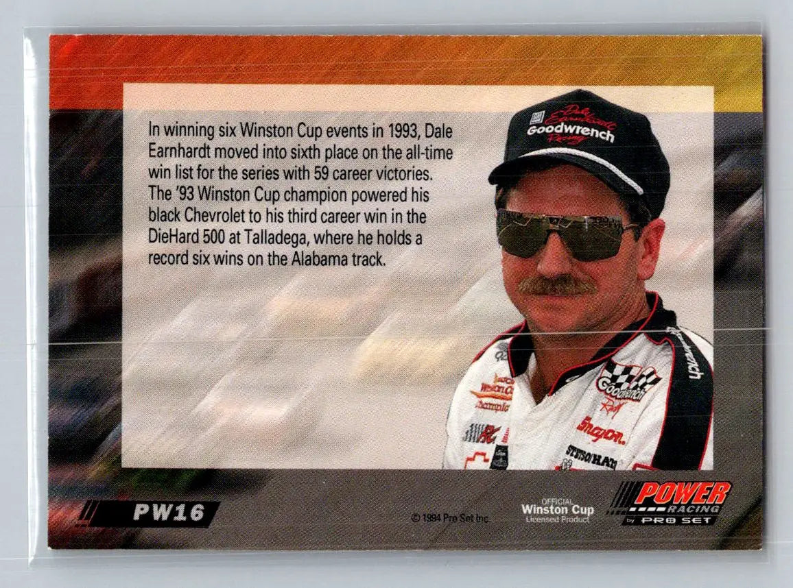 1994 Power #PW16 Dale Earnhardt Richard Childress Racing - Racing Card Single