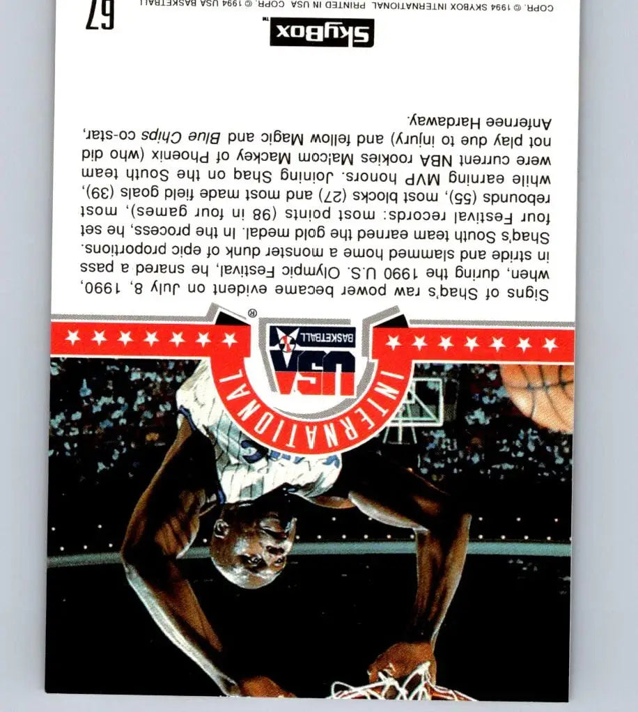 1994 SkyBox USA #67 Shaquille O’Neal - Basketball Card Single