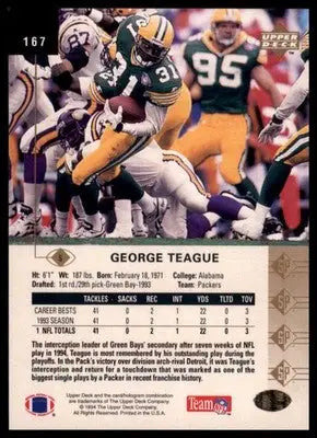 1994 SP George Teague 167 Green Bay Packers - Football Card Single