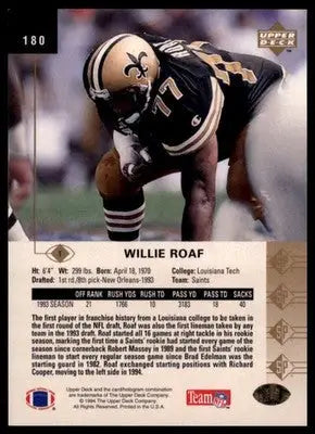 1994 SP Willie Roaf 180 New Orleans Saints - Football Card Single
