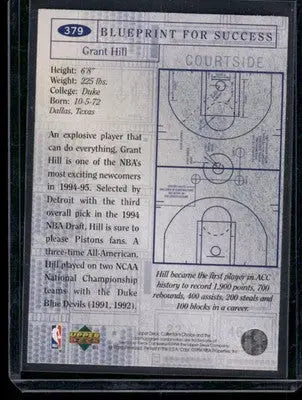 1994 Upper Deck Collector’s Choice Blueprint for Success Grant Hill #379 - Basketball Card Single