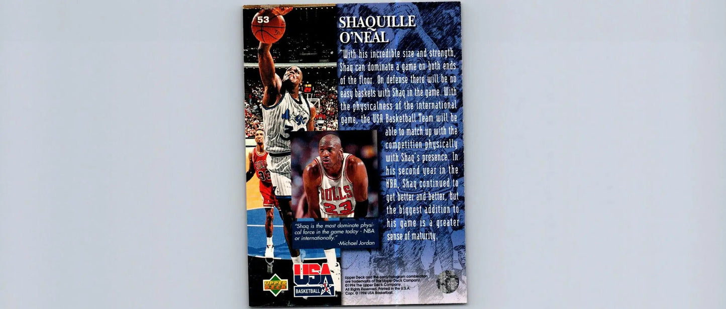 1994 Upper Deck USA #53 Shaquille O’Neal - Basketball Card Single