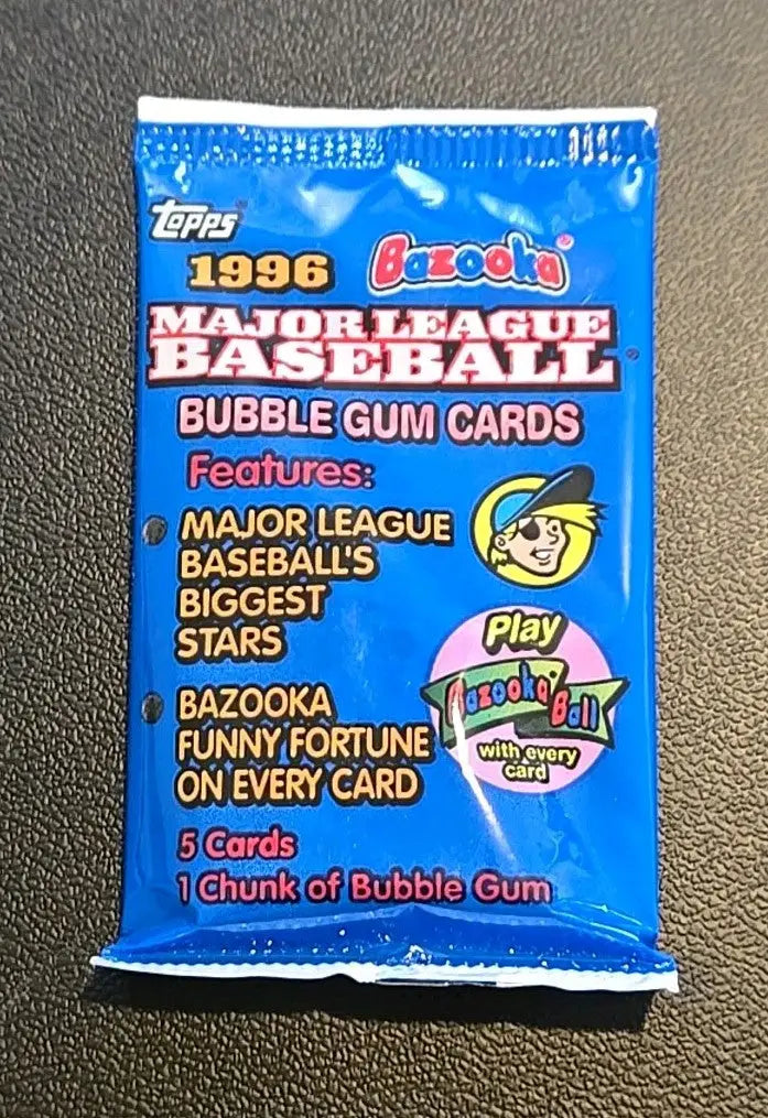 1995-1996 Lot Of 4 Bazooka MLB Packs 2 1995 And 1 1996 - Baseball Card Box