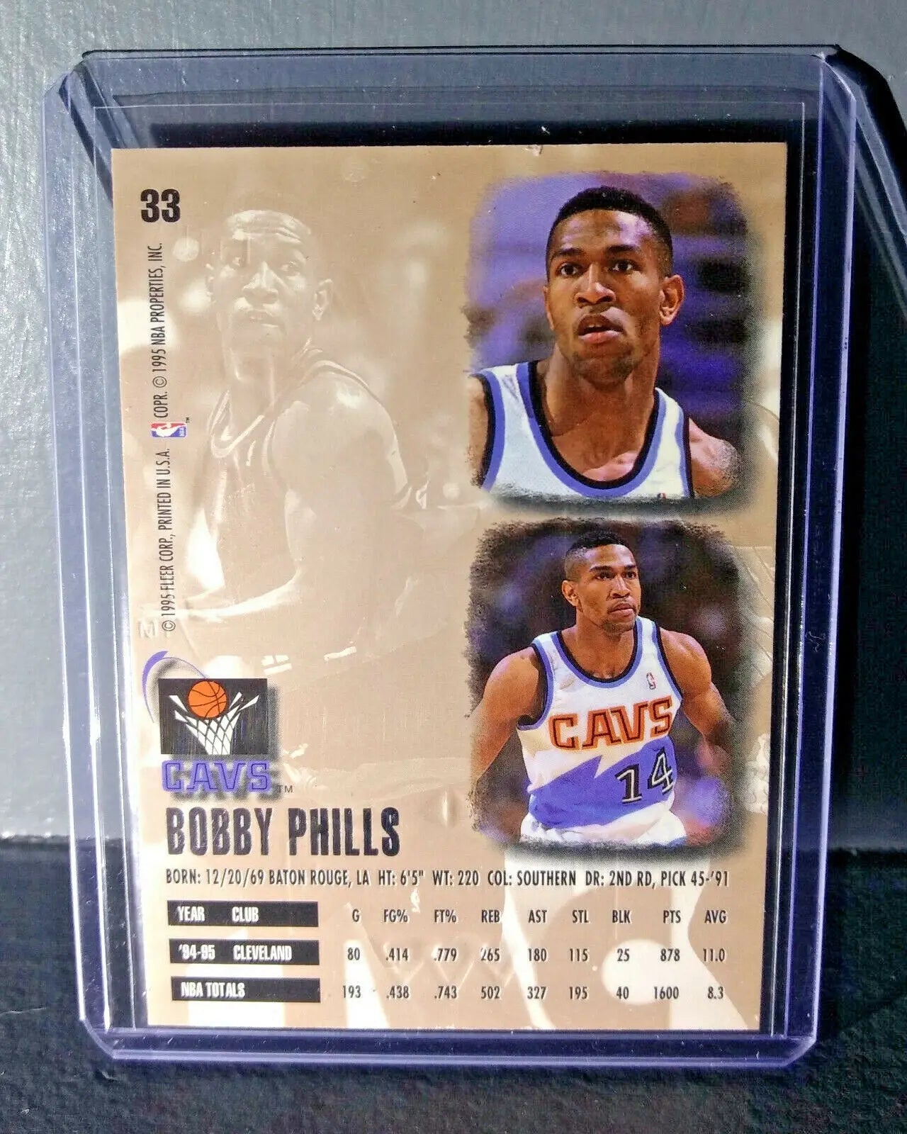 1995-96 Bobby Phills Fleer Ultra Gold Medallion #33 Basketball Card - Basketball Card Single