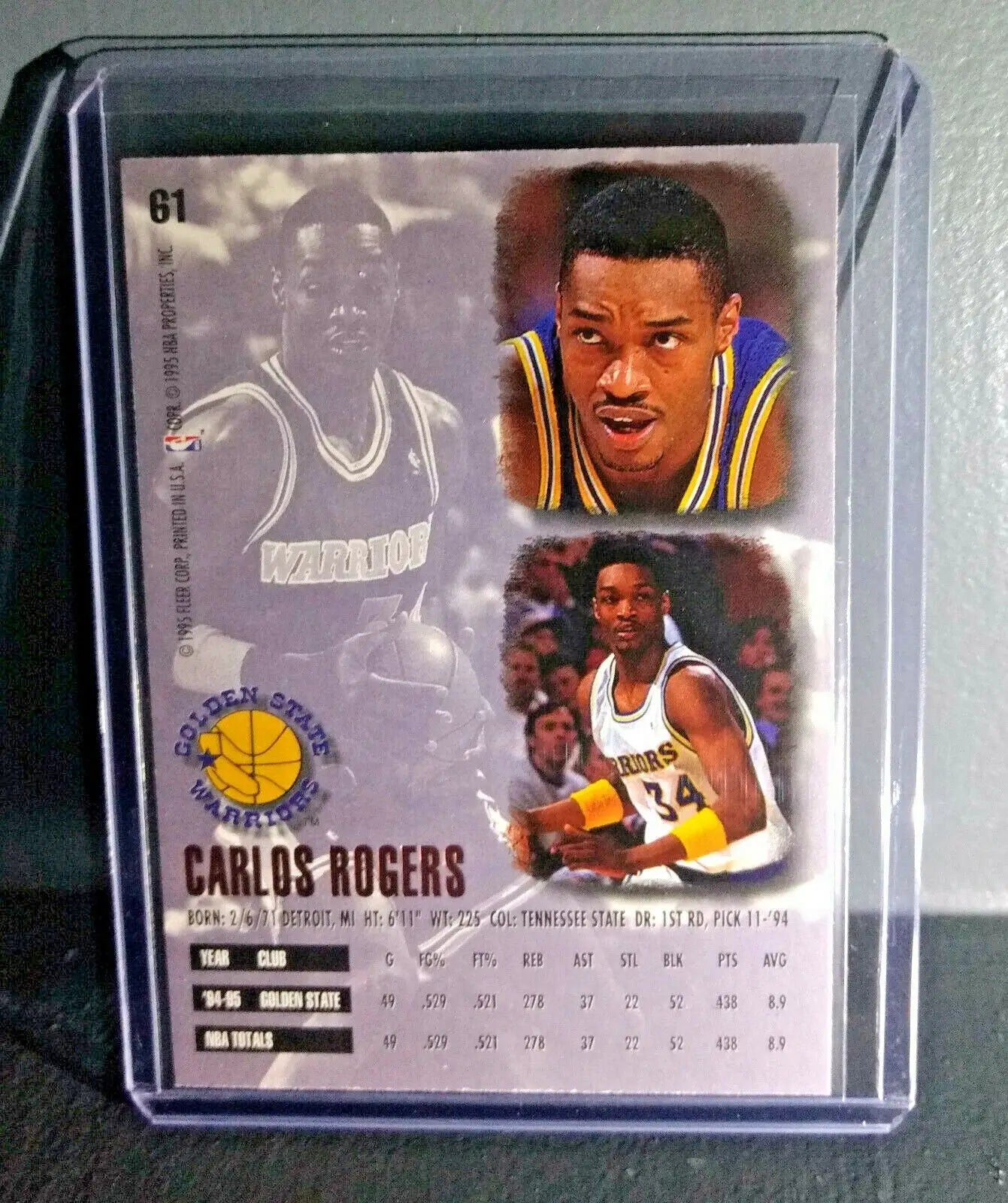 1995-96 Carlos Rogers Fleer Ultra #61 Basketball Card - Basketball Card Single