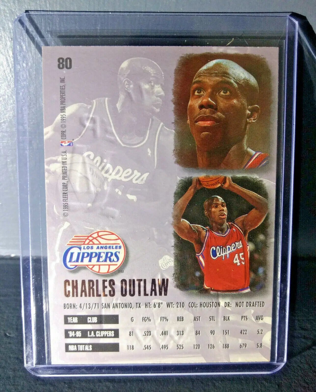 1995-96 Charles Outlaw Fleer Ultra Gold Medallion #80 Basketball Card